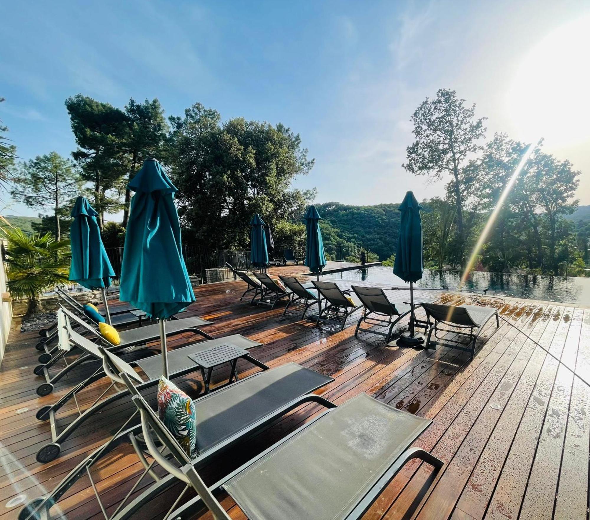 "Les Hauts Du Marquet" - Meuble De Tourisme 5 Etoiles - Gite De Groupe 15 Personnes En Cevennes - Piscine A Debordement - Balneo - Sauna - Nature Saint Jean du Pin Eksteriør bilde